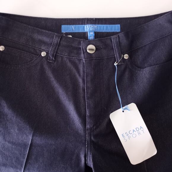 Escada Sport Dark Wash Bootcut Slight Flare Jeans - Picture 3 of 12